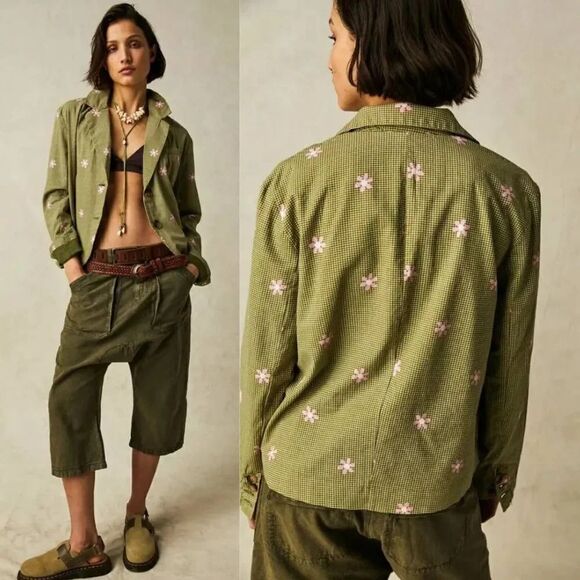 We the free Cali Printed Blazer M NWT $198 - Picture 3 of 9